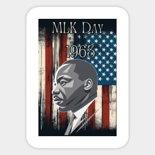 "Harmony of Dreams: MLK Tribute Art" - MLK Civil Rights Activist Sticker